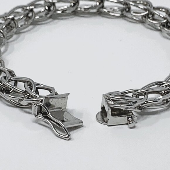 Sterling Silver Charm Bracelet Size 6 1/4 Inches - Picture 4 of 8